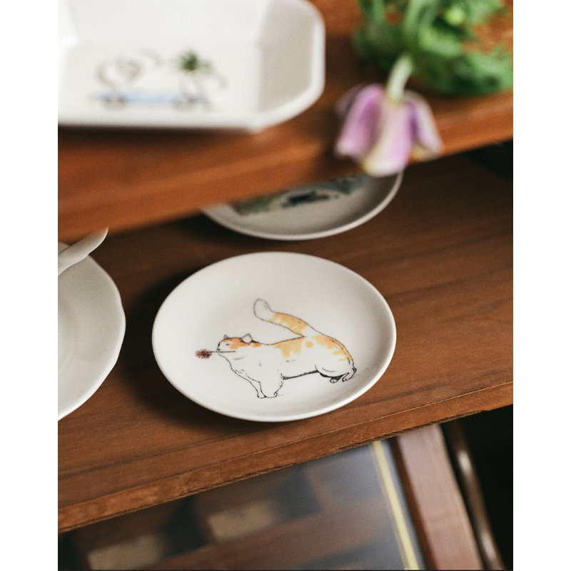 Thibaud Herem Objet 5" Plate (Cat)