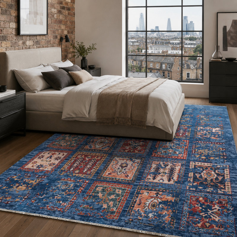 Trellis Cotton and Chenille Flatweave Area Rug, 80 x 150 cm