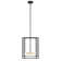 4-Light Rustic Farmhouse Lantern Adjustable Height Dimmable Black Chandelier Light Fixture