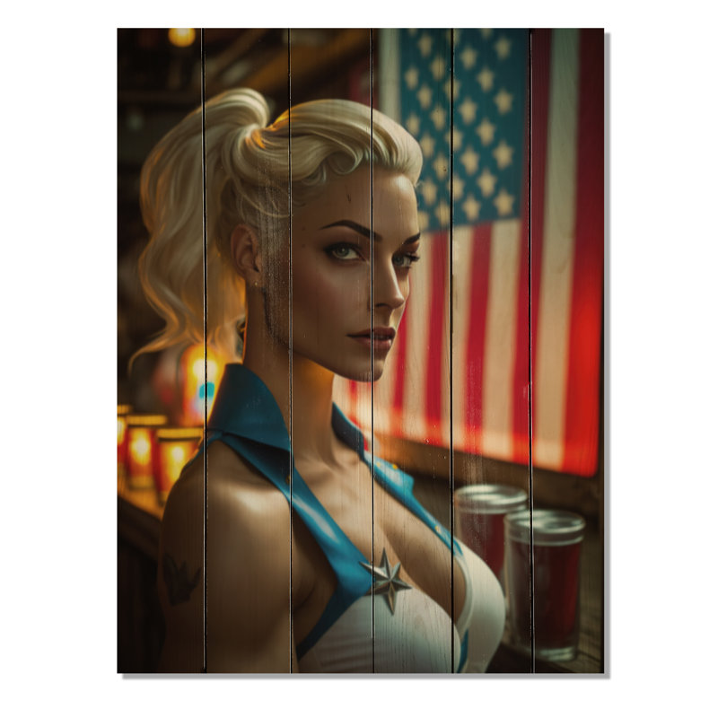 " American Beauty IV ", 20" H x 10" W x 0.78" D