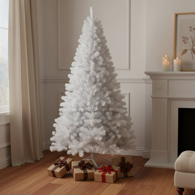 7' White Full Spruce Christmas Tree