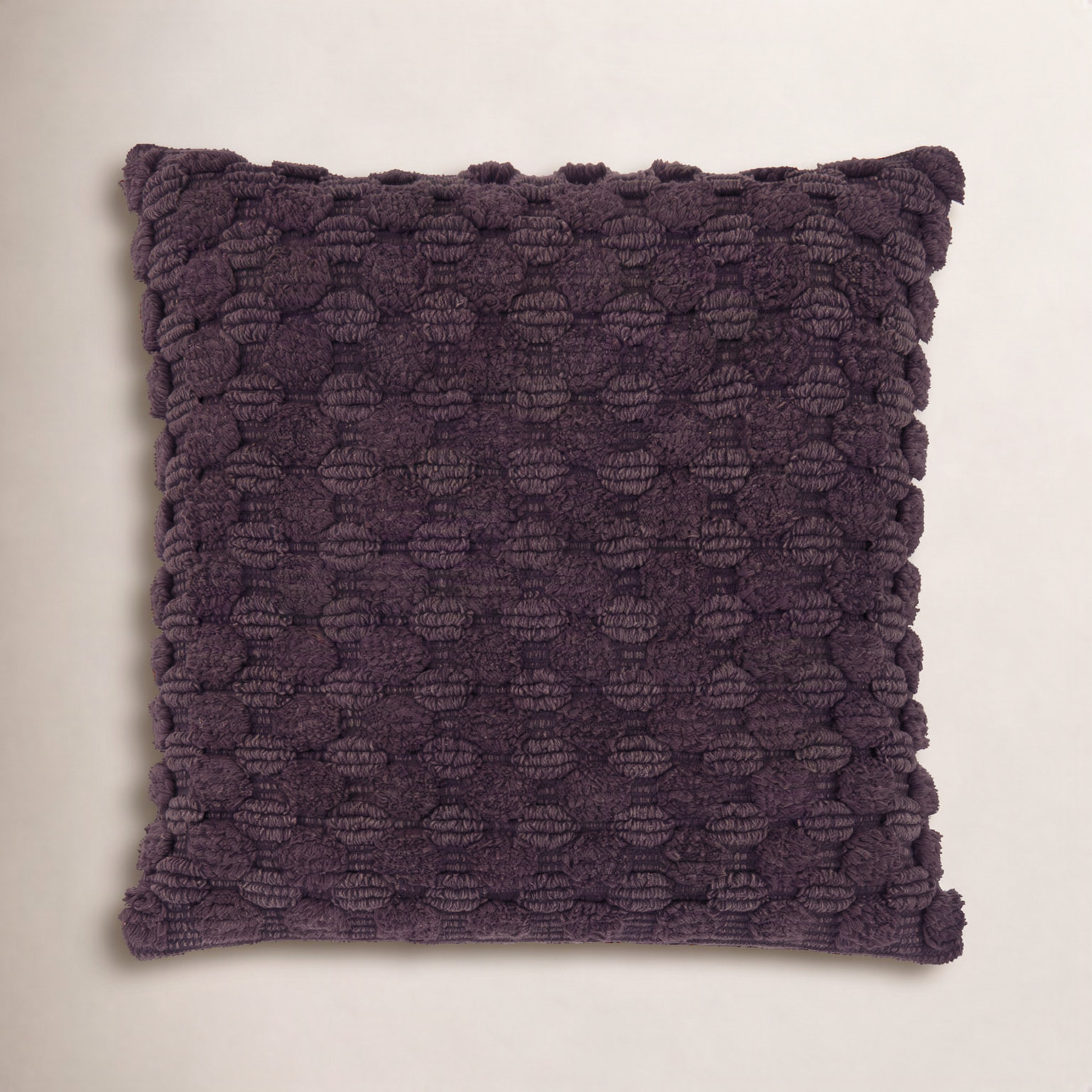 Roya 20" x 20" Cotton Throw Pillow, Wine