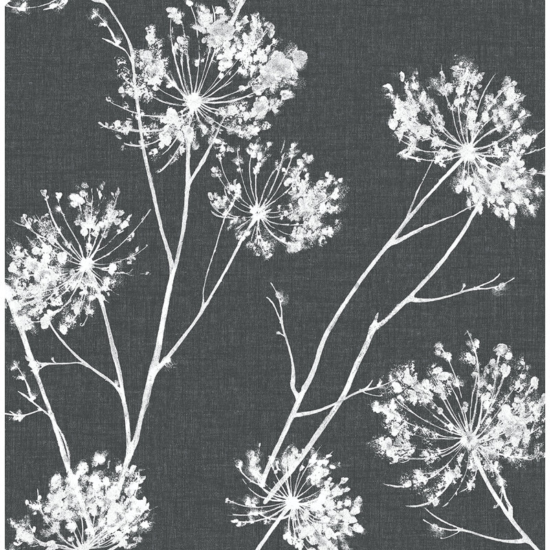 Adarious 5.48m x 52.07cm Satin Peel and Stick Wallpaper Roll, Grey