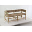 Cole And Grey Rattan Handmade Wrapped Bench With Diamond Patterned Seat And Arched Panels