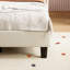 3Ft Single Bed Frame Kids Bed, Soft Velvet Upholstered Bed With Adjustable Height Headboard, Platform Bed Frame With Solid Wood Slats, Easy Assembly, Beige(90×190Cm)-1583870254