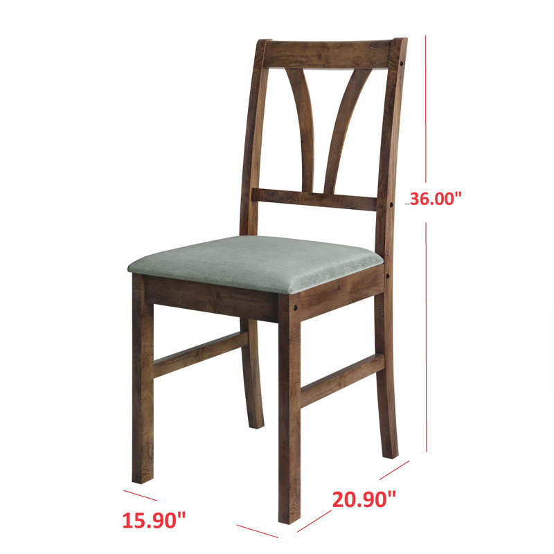 18.9'' H Upholstered Side Chair, Brown