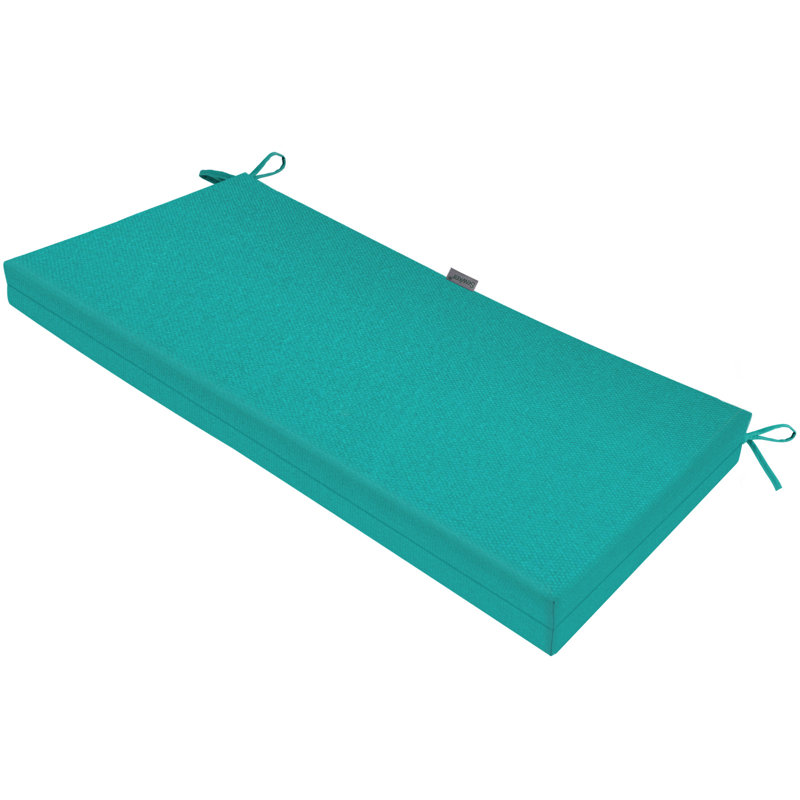 Coussin de banc d'extérieur avec coussins de patio imperméables de 44 po x 18 po, Vert