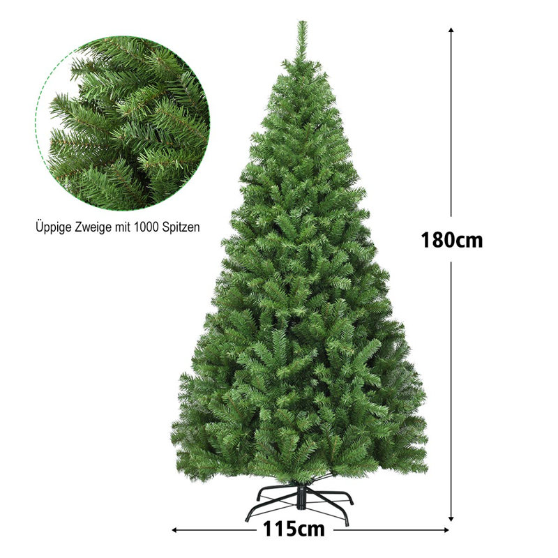 Artificial Pine Christmas Tree, 182.88cm H x 115.82cm W x 115.82cm D