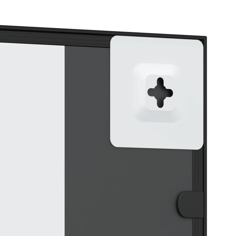 Mikayia Rectangular Metal Wall Mirror, 80cm H x 30cm W