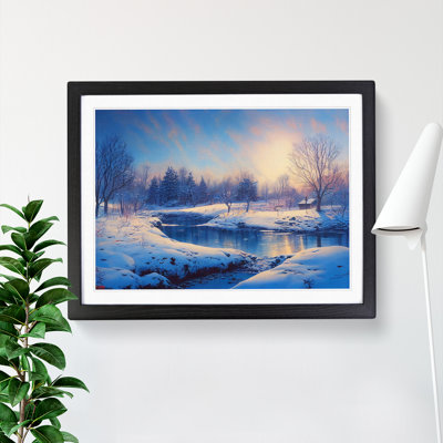 XH1022-10212X Winter Forest Stream - Single Picture Frame Painting