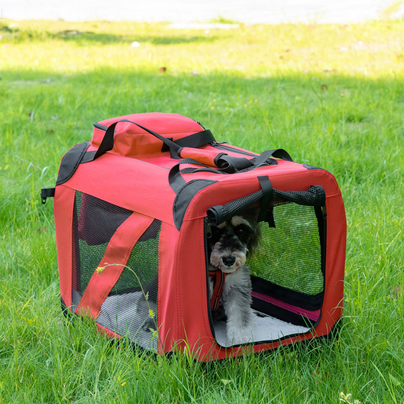 Collapsible Soft-Sided Crate with 3 Doors