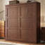 Lit escamotable double, peut être plié dans une armoire, espresso-1042319308-1042319299