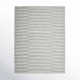 Reva Striped Hand-Knotted Wool Area Rug in Silver
