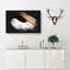 Strings of a White Bass Guitar - Wrapped Canvas-56641561