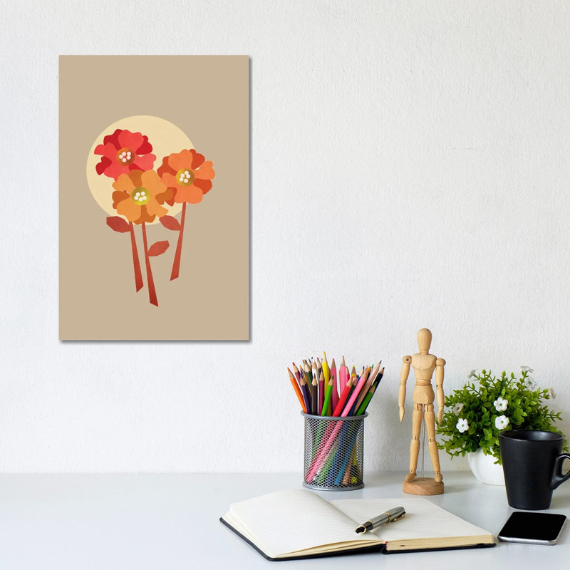 Floral Beauty II by Viviana Gonzalez - Wrapped Canvas Print, 20.32 cm H x 30.48 cm W