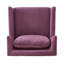 Fauteuil moderne en velours violet, fauteuil d'appoint, fauteuil de lecture, canapé individuel pour salon, chambre ou coin lecture-134204912