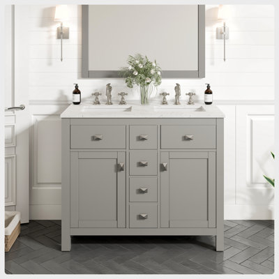 Ensemble de meuble-lavabo double 44 po Odilion