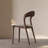 Beige-white+Nut-brown Solid back side Chair(Set of 2)