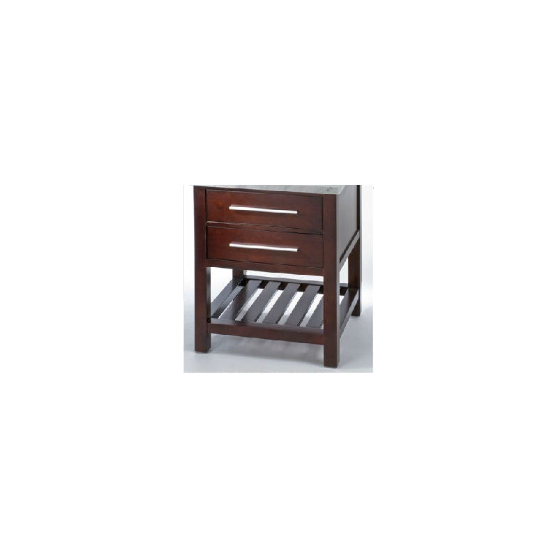 Base de meuble-lavabo de salle de bain simple 30" seulement Priva, Cerisier foncé