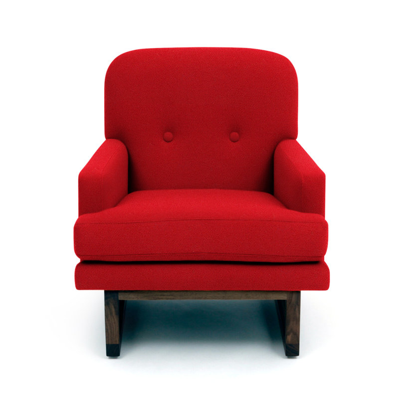 Melinda Tufted Armchair, Hot Rod Red