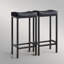 Ensemble de 2 tabourets de bar à hauteur de comptoir, tabourets de bar en similicuir de 30 po pour comptoir de cuisine, noir-1509092485-1509092490