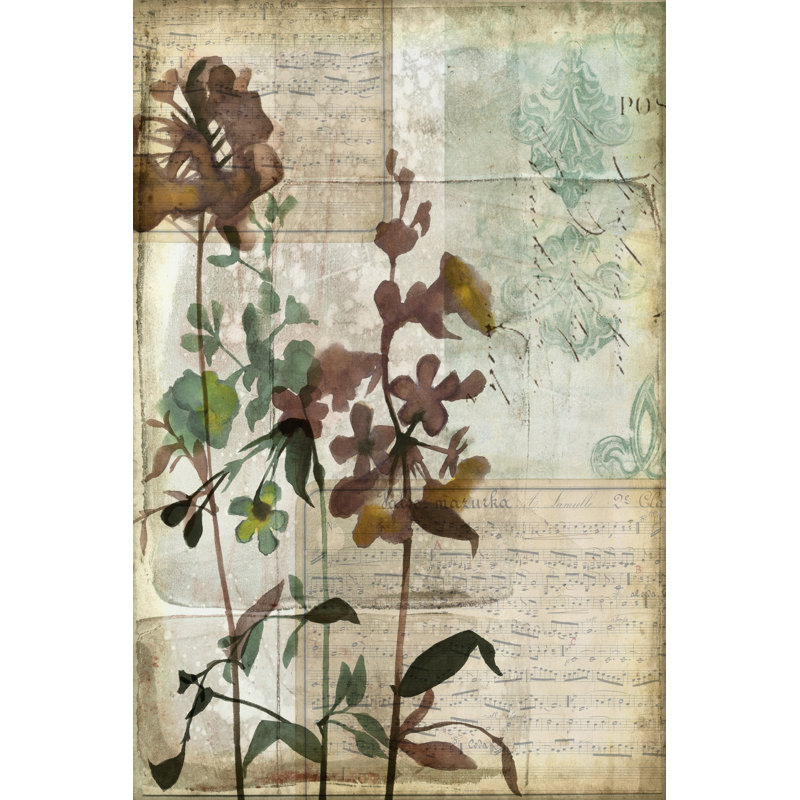 Music Box Floral I by Jennifer Goldberger - Wrapped Canvas Print, 122cm H x 81cm W