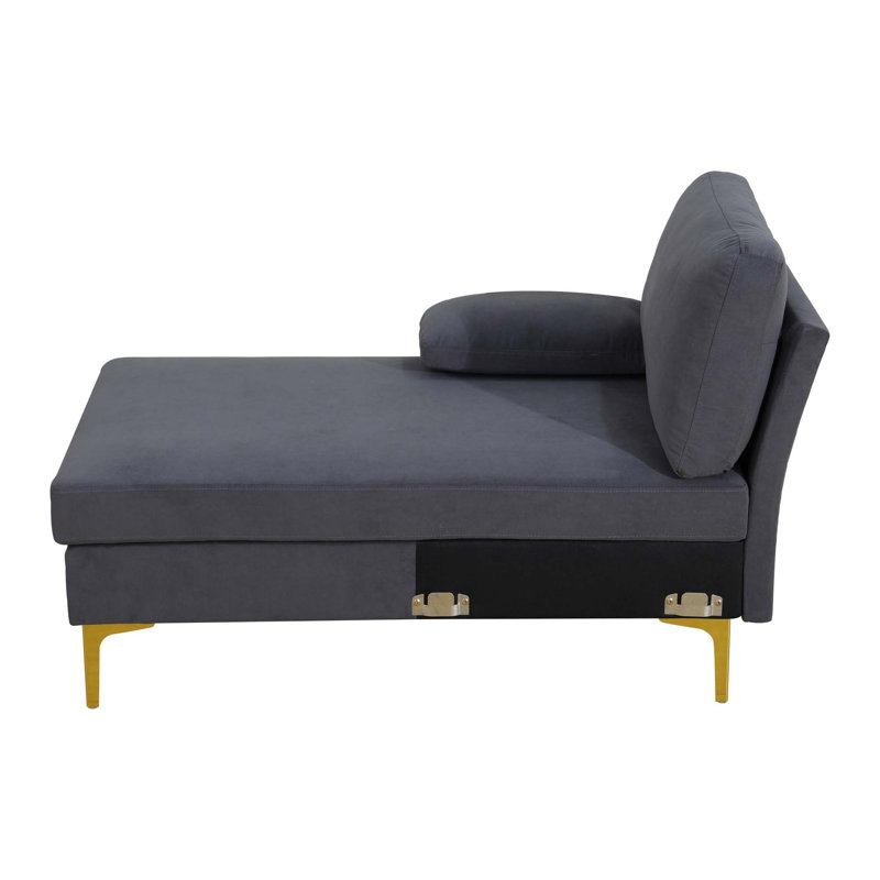 Canapé d'angle en forme de U avec double méridienne confort, Velours noir