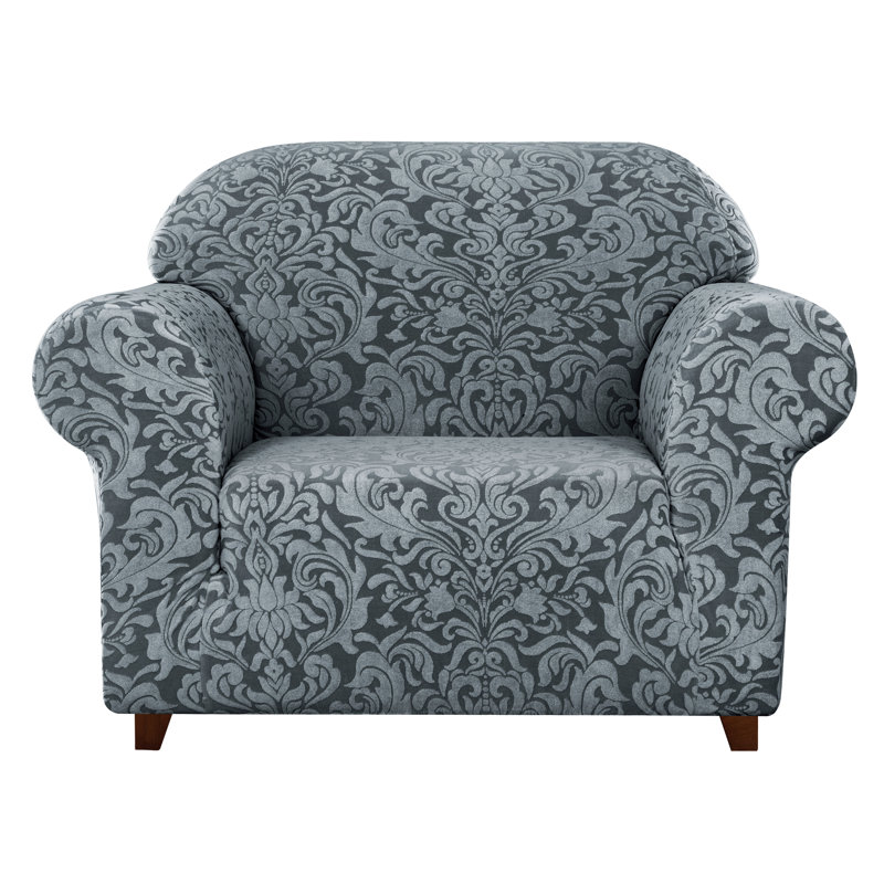 Box Cushion Armchair Slipcover, Dark Green