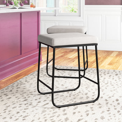 Casper Upholstered Counter Stool with Metal Frame