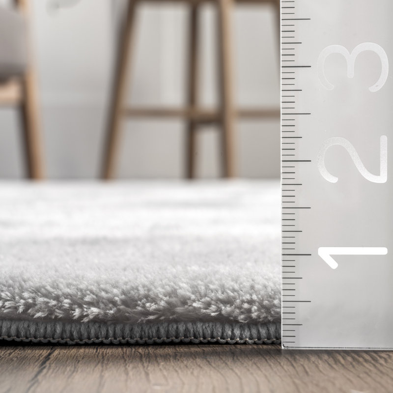 SuperiorWash Solid Machine Washable Shag Area Rug, Rectangle 6' x 9'