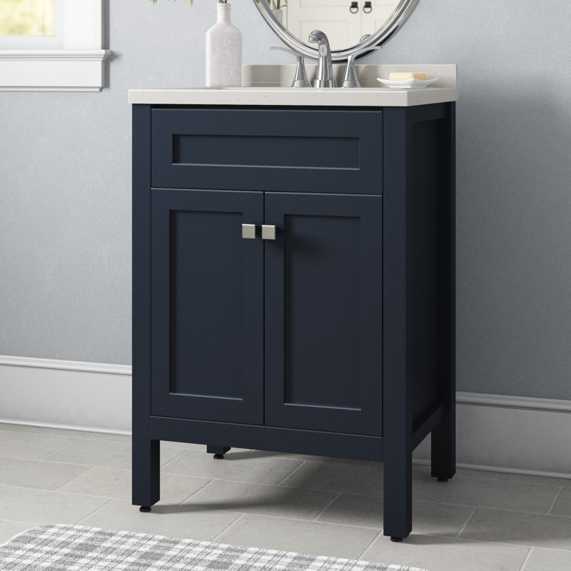 Ensemble de meuble-lavabo simple 25 po Marro, Bleu marine