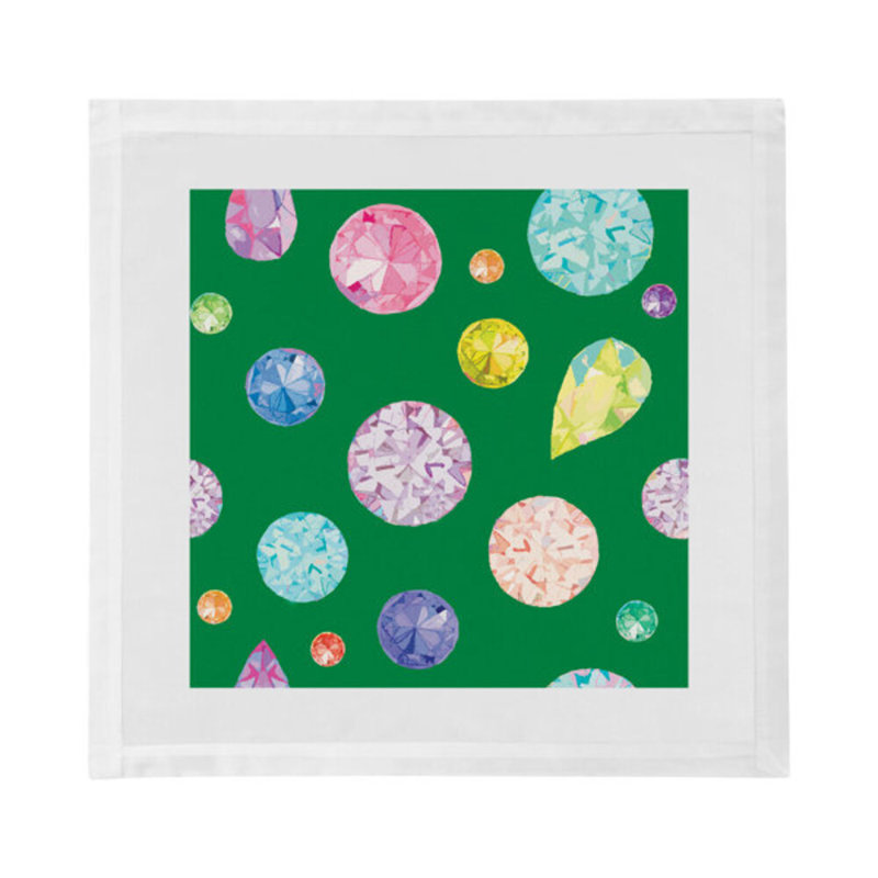 Jewel Cotton Blend Square Napkins, Green