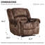 Fauteuil inclinable manuel surdimensionné 40,9 po Chemika-2143352901