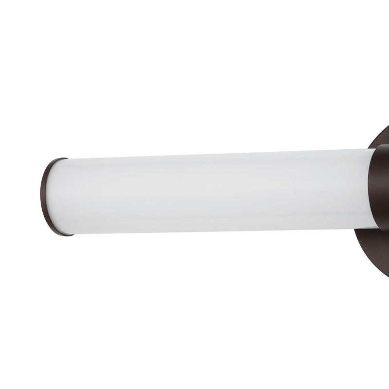  Brooks Industrial Mid-Century Iron Integrated LED Vanity Light, Oil Rubbed Bronze