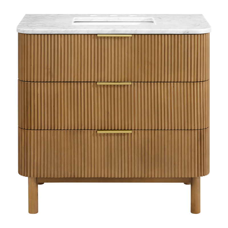 Meuble-lavabo simple 36 po Nova, Bouleau rosé