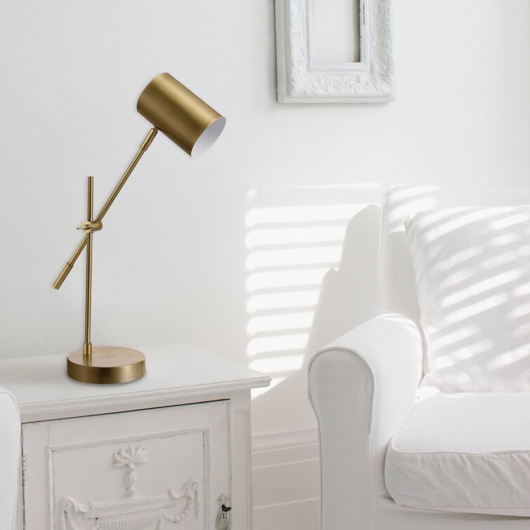 National Lighting, Arlo small classic table lamp in antique brass
