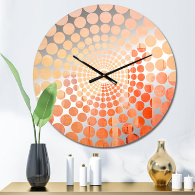 Horloge murale gratte-ciel Salmon Spires Cityscape II