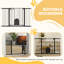 Barrière extra large pour animaux 30 "à 52" avec petite porte, H 30 ", noir