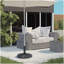21 lb Porte-parasol rond robuste en rotin de 18 po Market Market