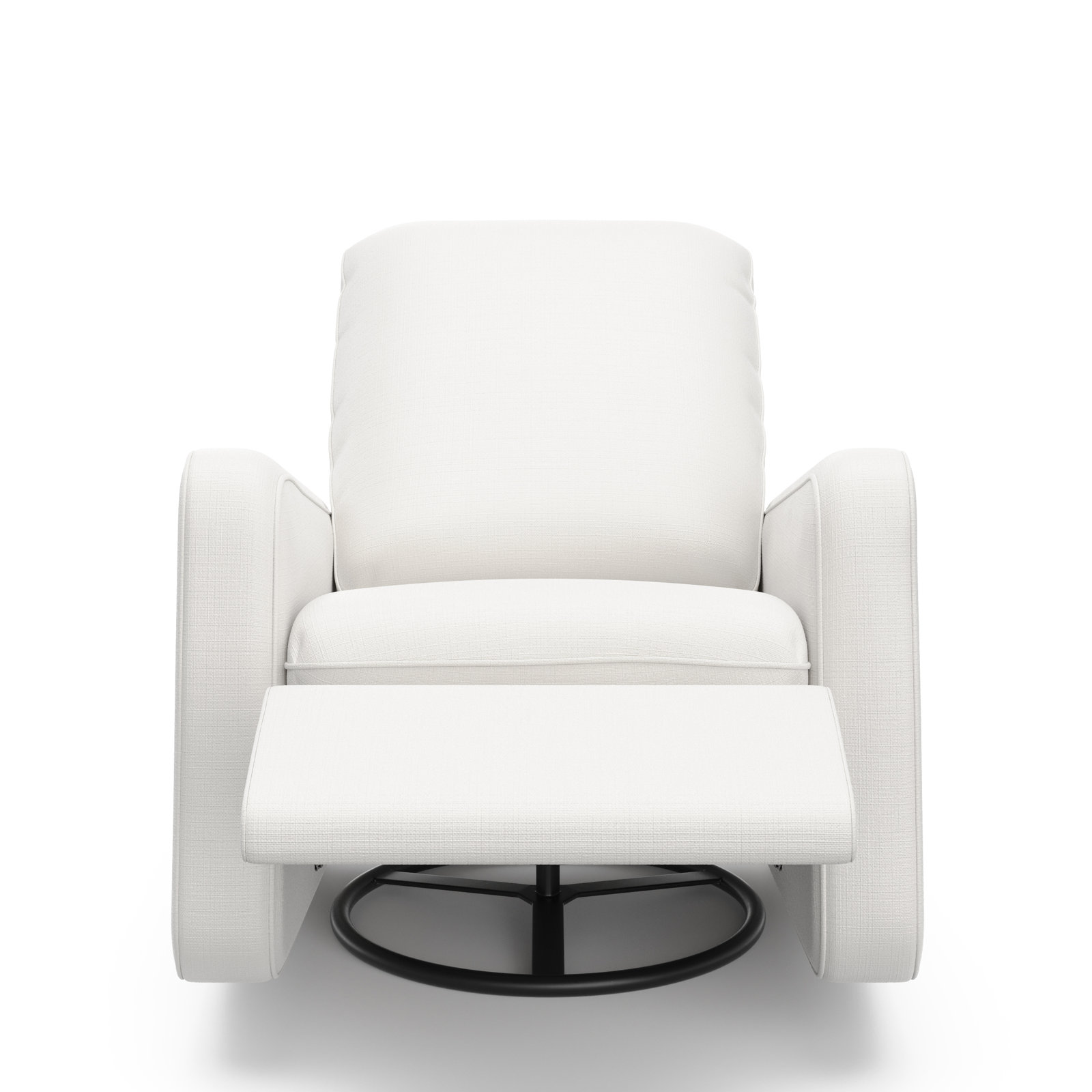 Teddi Swivel Nursery Chair, Ivory Basketweave