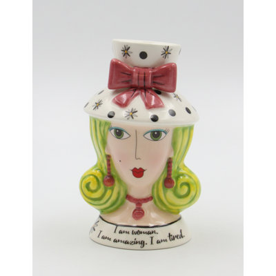 Ceramic Lady Makeup Brush Holder