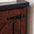 Farmhouse End Table Nightstand Rectangular Farmhouse End Table With Barn Door And Adjustable Storage Shelf