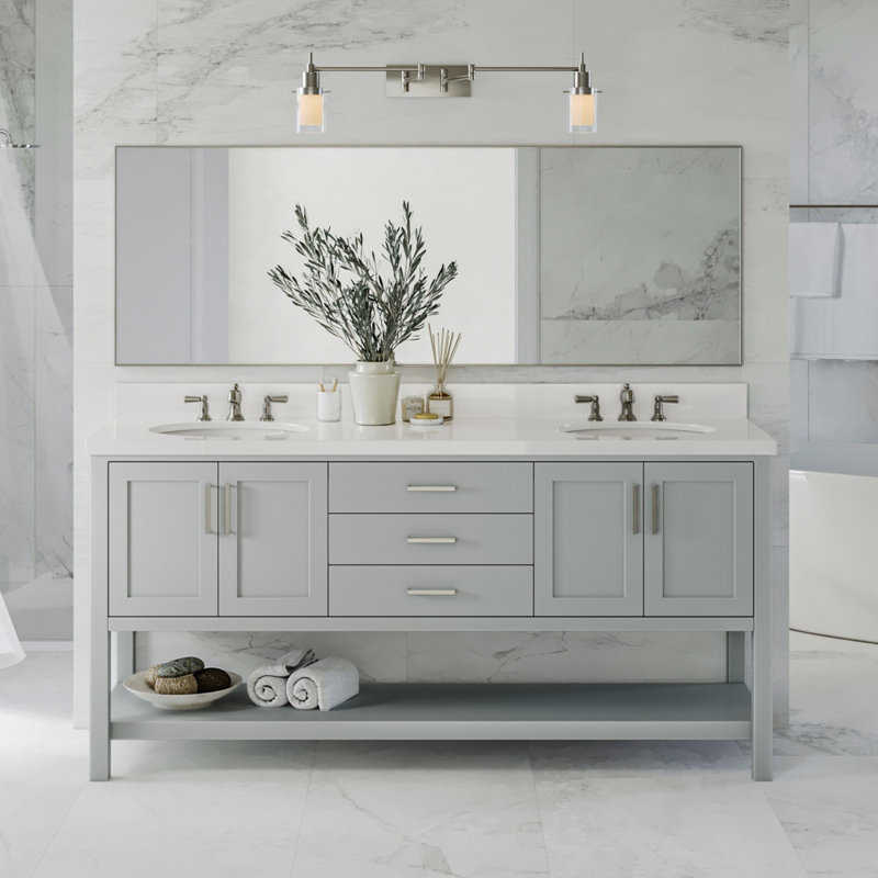 Magnolia Bath Vanity Oval Basin S073DWQ, Gray, Oval