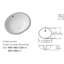 Lavabo de salle de bain moderne en céramique blanche - 19 po x 16 po, comptoir ovale encastré avec trop-plein, teinture, gain de place 19 po x 16 po, design ovale et élégant