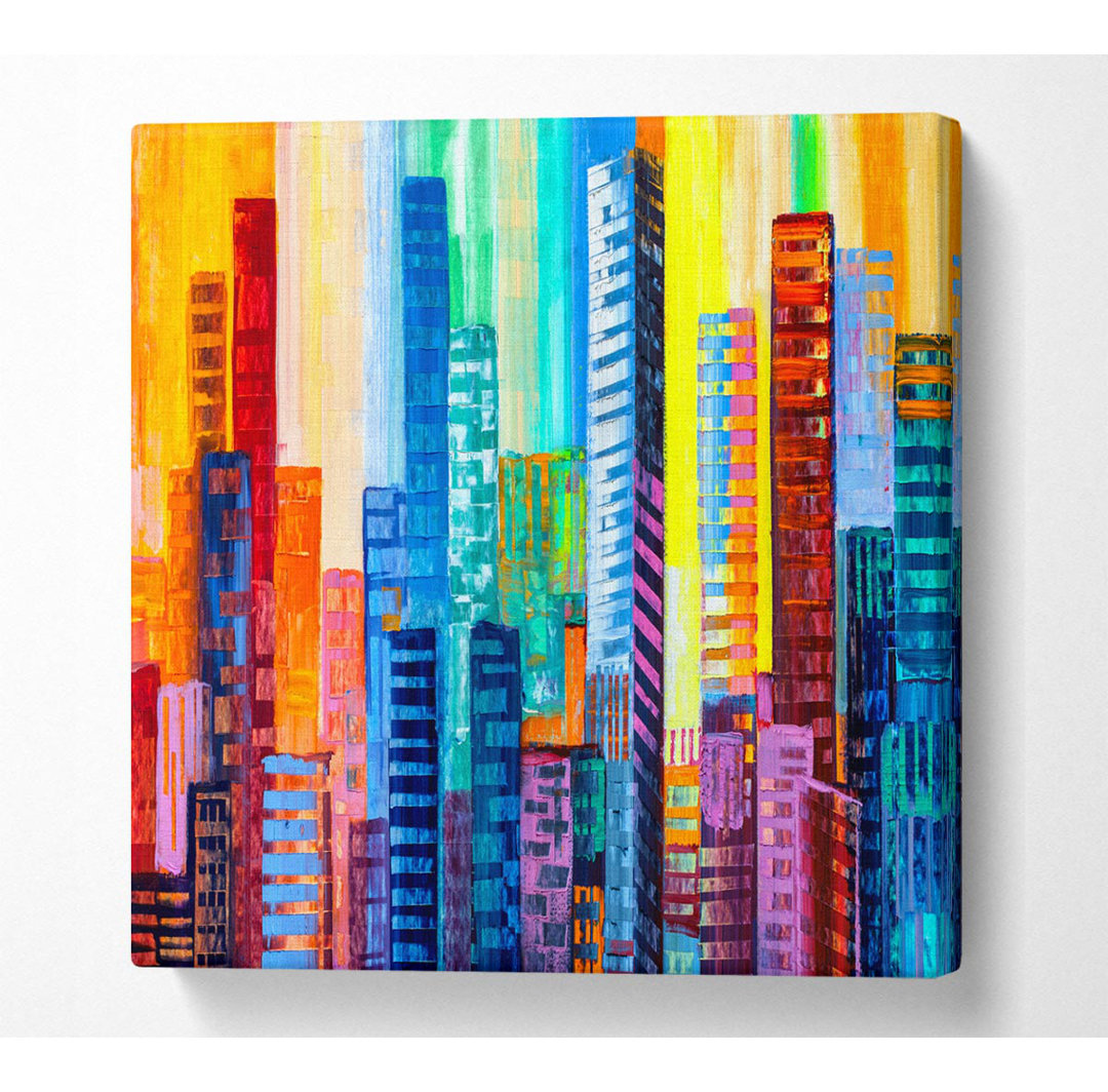 City Blocks Of Colour - Kunstdrucke auf Leinwand