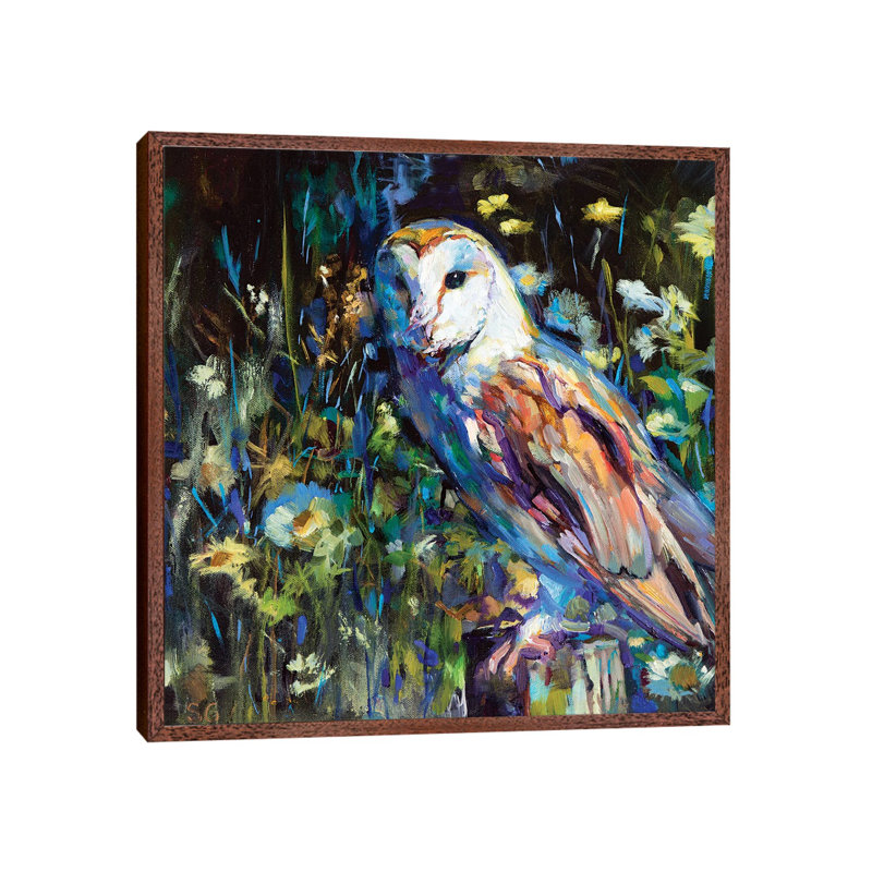 Evening Haunt by Sue Gardner - Painting on Canvas, 66.04 cm H x 66.04 cm W, Classic Brown Wood Framed