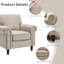 Fauteuil rembourré en similicuir rembourré-219587696
