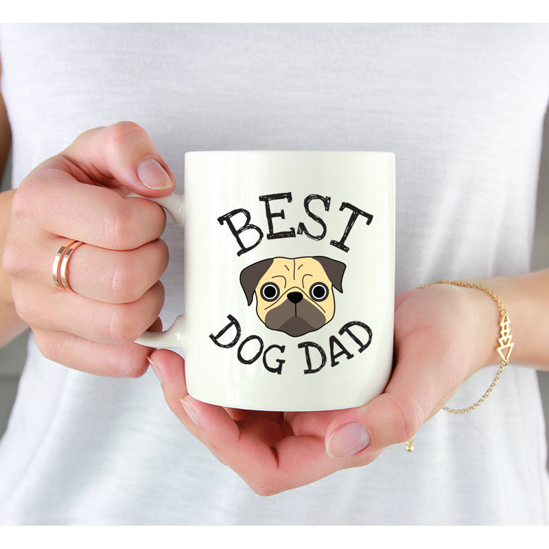 Tasse à café Best Dog Dad, Carlin