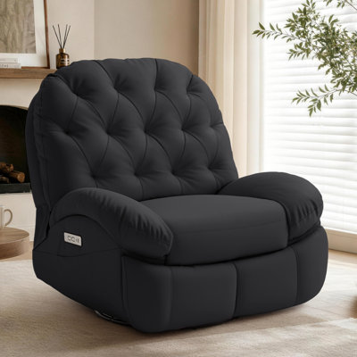 Recliner Chair, Electric Recliners , PU Leather Upholstered Recliner Chair With Side Pockets