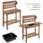 Jihane Fir Wood Potting Bench with Sliding Tabletop and Lockable Wheels-1685465037